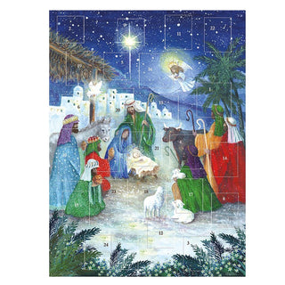 Outside the Stables Christmas Advent Calendar, Traditional Nativity Scene