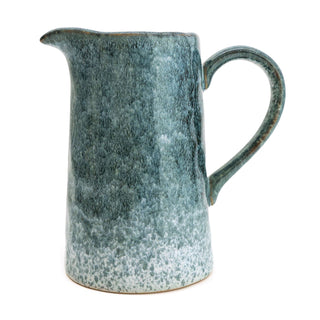 Blue Ceramic Reactive Glaze Jug Decorative Glazed Pitcher Jug For Flowers - 17cm