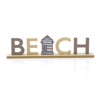 Coastal Beach Hut Nautical Wooden Plaque Sign | Seaside Decoration - Beach