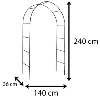 2.4m Garden Rose Arch Metal Flower Support | Climbing Plants Arbour Pergola | Trellis Arch Garden Decor
