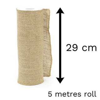 5m Natural Jute Hessian Table Runner | Rustic Dining Table Decorations | Wedding Decorations Christmas Table Runner