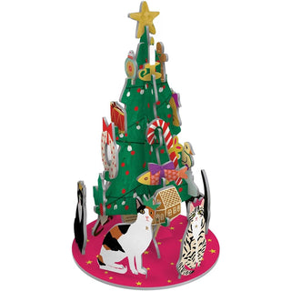3D Cat Christmas Advent Calendar, Cosy Cat Tree Pop & Slot Petite