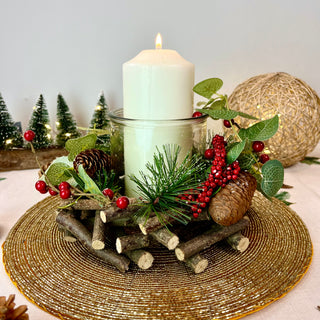 Christmas Candles and Holders