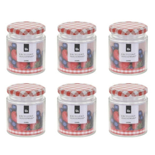 Set of Glass Jam Jar Preserve Jars