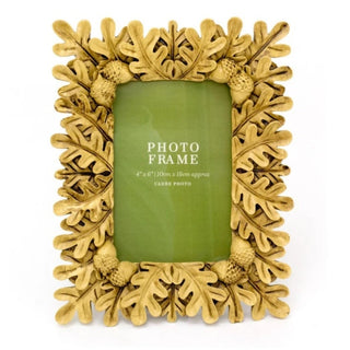 Decorative Photo Frame with Oak Leaves and Acorns