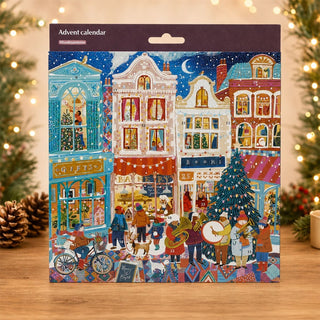 A Happy Holiday Traditional Picture Christmas Advent Calendar, 21.3cm Town Scene