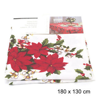 Traditional Fabric Christmas Tablecloth | Rectangular Table Cloth | Xmas Table Cover Christmas Decorations 180cm X 130cm