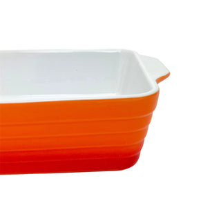 Medium Orange Ombre Stoneware Baking Dish, 24x18x6.5cm Casserole Dish - 1.2L