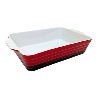 Medium Red Ombre Stoneware Baking Dish, 24x18x6.5cm Casserole Dish - 1.2L