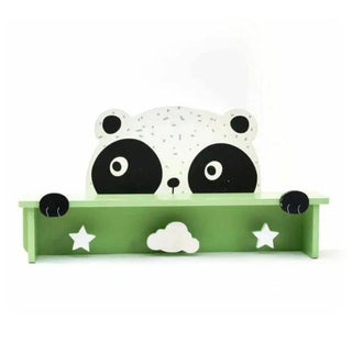 Children's Cute Animal Wooden Coat Rack | Kids Bedroom Nursery Coat Hooks - Panda