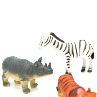 Children's Pack Of 6 Wild Jungle Plastic Figures Safari Toy Animals