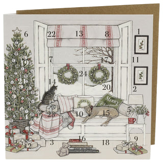 Waiting for Father Christmas Advent Calendar Greetings Card, 16cm Square