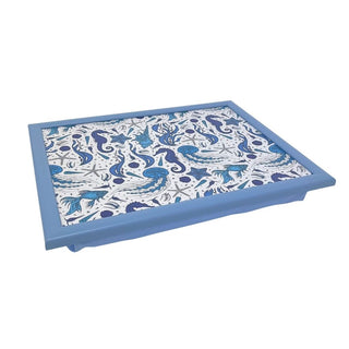 Sea Life Lap Tray with Bean Bag Cushion, 44x34cm Nautical Padded Laptray