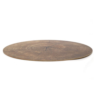 38cm Tree Trunk Print Round Placemat | Tree Slice Style Place Mat Kitchen Dining Mat | Brown Single Corked Backed Place Mat Dining Table Protection Mat
