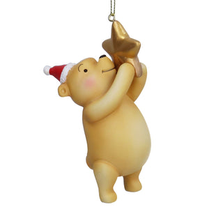 Winnie The Pooh Christmas Tree Decoration with Star, Gisela Graham 8cm