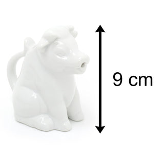 White Porcelain Cow Creamer Jug | Mini Milk Jug Miniature Cream Jug | Small Sauce Jug Individual Serving Jug