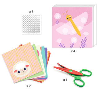 Djeco DJ09057 Get Creative with Paper Craft Set the Art of Crinkle Cutting
