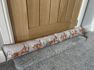 94cm Hare Fabric Door Draught Excluder | Winter Draft Excluder Door Cushion | Draft Insulator Door Draught Cushion