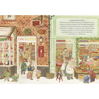 Cat Family Christmas Advent Calendar Lift-the-Flap Book, 24-Page Advent Book