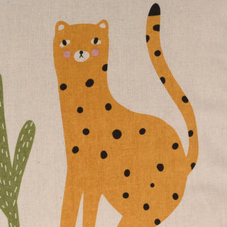 Children's Safari Animal Cushion | Kids Jungle Animal Scatter Cushion - Leopard