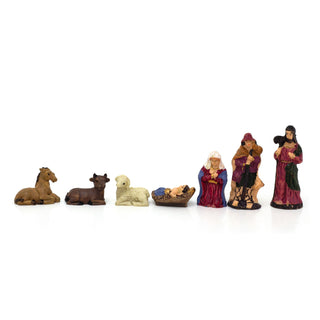 7-Piece Mini Christmas Nativity Set | Traditional Holy Family Figurines