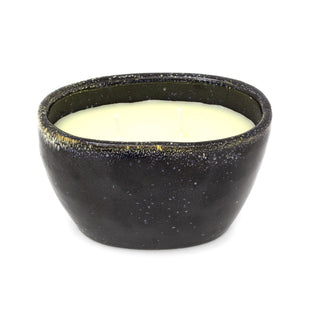 2-Wick Scented Candle in Ceramic Jar | Vanilla Candle in Stoneware Holder - 15cm