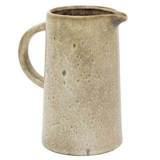 Reactive Glaze Jug, 17cm Decorative Brown Vase for Dried Artificial flowers