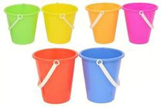 Beach Sand Toys 17Cm Neon Bucket - Colour Vary