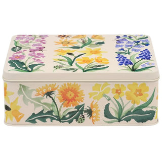 Emma Bridgewater - Wild Flowers Rectangle Storage Tin Biscuit Treat Storage Tin