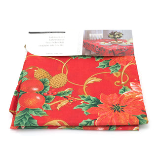 Traditional Fabric Christmas Tablecloth | Rectangular Table Cloth | Xmas Table Cover Christmas Decorations 180cm X 130cm