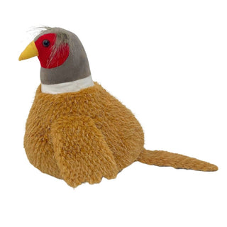 Monty Pheasant Door Stop, 23cm Weighted Faux Fur Bird Doorstop - 1.5kg