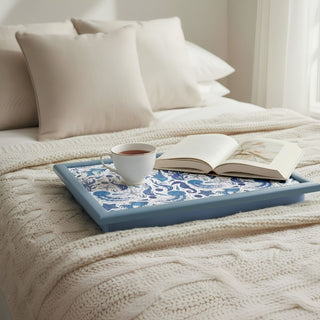 Sea Life Lap Tray with Bean Bag Cushion, 44x34cm Nautical Padded Laptray