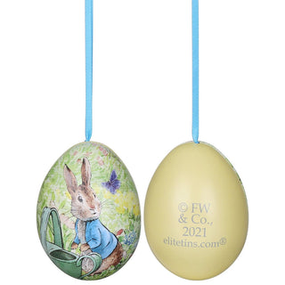 Beatrix Potter Peter Rabbit Hanging Egg-Shaped Tin | Trinket Tin - Easter Gifts