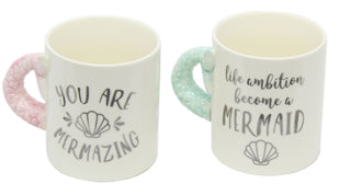 Ceramic Pink Mermaid Tail Tea Coffee Mug