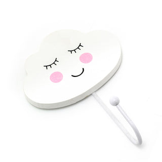 Childrens White Wooden Cloud Shaped Wall Hook Childs Bedroom Nursery Cloud Hook