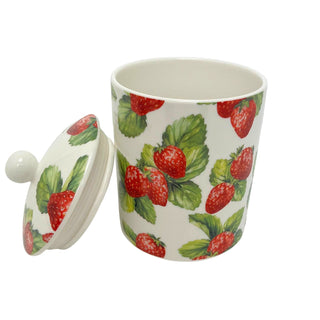 Strawberry Field Storage Jar, 720ml Ceramic Airtight Kitchen Container