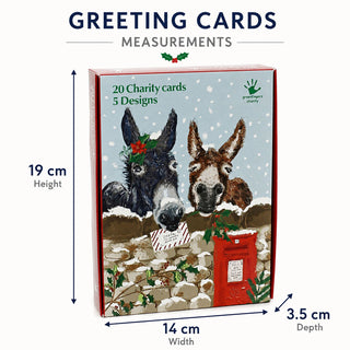 Greenfingers Charity Christmas Cards Box of 20 Cards with 5 Designs, Illustrated