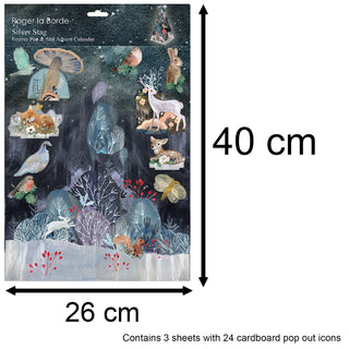 3D Christmas Advent Calendar Silver Stag Pop & Slot Advent Calendar | Pop Up Advent Calendar Freestanding Advent Calendar | Reindeer Advent Calendar