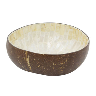 Coconut Shell Decorative Bowl, 13.5cm Boho Trinket Jewellery Ring Dish Catchall
