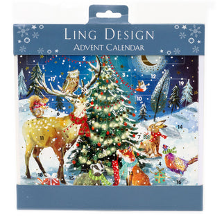Christmas Advent Calendar Christmas Tree | Animals Advent Calendar And Envelope