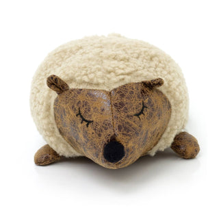 Ash Hedgehog Doorstop | Novelty Faux Leather Hedge Hog Animal Door Stop - 25cm