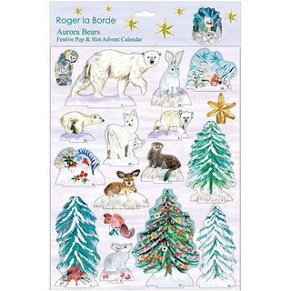 Aurora Bears Pop & Slot Christmas Advent Calendar Large, 3D Christmas Scene