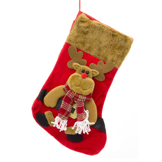 3D Plush Christmas Stocking Xmas Stockings | Festive Adult Christmas Stocking | Kids Christmas Stocking Fireplace Decorations