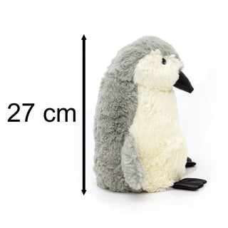 Take Me Home Plush Penguin Doorstop ~ Decorative Door Stop Grey