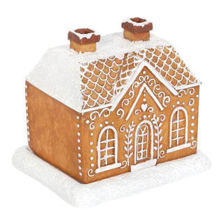 Gingerbread House Incense Burner Festive Christmas Ornament with Cinnamon Cones