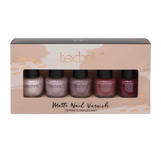 Matte Nail Varnish 5 Piece Gift Set | 5 Vegan Nail Polish Nude Nail Varnishes