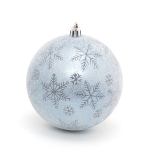 4 Piece 10cm Frosted Blue Christmas Baubles | Christmas Tree Decorations | Blue Xmas Baubles Christmas Decor