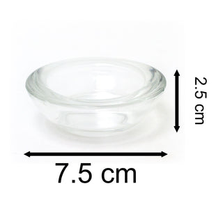 Clear Glass Tea Light Holder | Round Tealight Candle Holder Votive Candle Pot