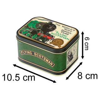 The Flying Scotsman Small Rectangle Tin | Trinket Box Keepsake Tin - Train Gifts