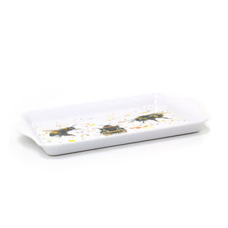 Bumble Bee Serving Tray | Melamine Kitchen Snack Tray Small Tea Coffee Tray 21cm